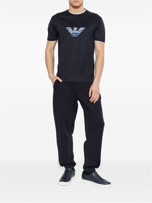 T-shirt uomo Emporio Armani manica corta navy con logo EMPORIO ARMANI | EM005271AF10017UB118